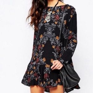 Free People Floral Print Smooth Talker Tunic Mini Dress Size S